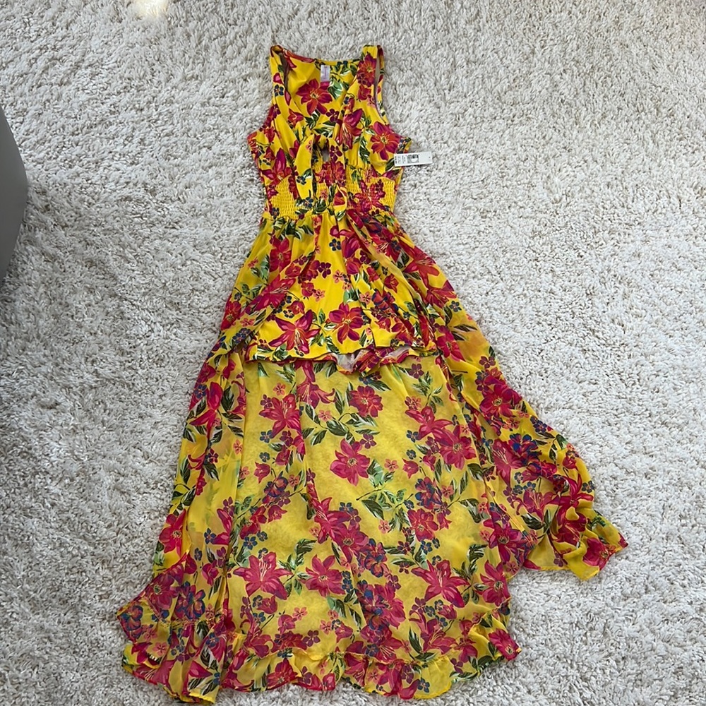 NEW WITH TAGS romper with long flowy back